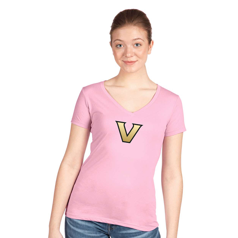 Women's  Vanderbilt Commodores  Next Level V-Neck T-Shirt